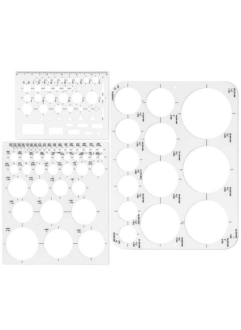 Circle Template Circle Round Stencil Templates For Drafting For Office And School Building Formwork Drawings Templateslarge And Small Size3 Pack