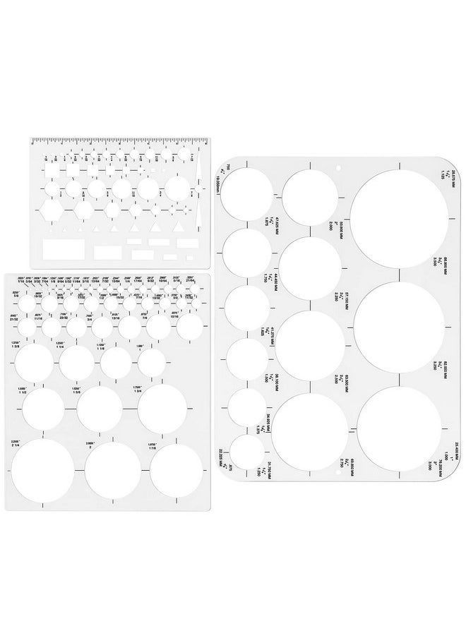 Circle Template Circle Round Stencil Templates For Drafting For Office And School Building Formwork Drawings Templateslarge And Small Size3 Pack
