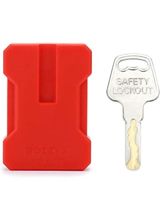 Electrical Cord Plug Lockout Device for Electrical Cord, 4 Pack Plug Locking Safety Lock Fits 2 & 3 Prong Plugs, Electrical Shutdown Service, Built-in Lock Cylinder, Dual Key,