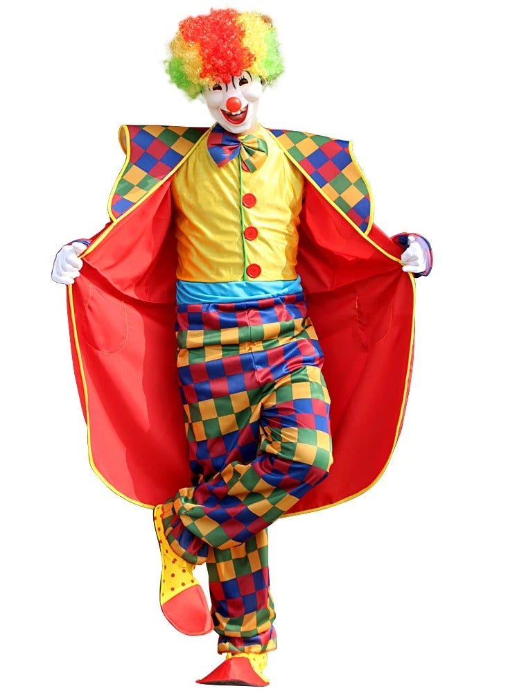 Scary Clown Costume Joker Stage Fancy Dress Party Performance Costumes for Men and Women Adult Clown Clothes Suit free Size one Piece suit - Image 1