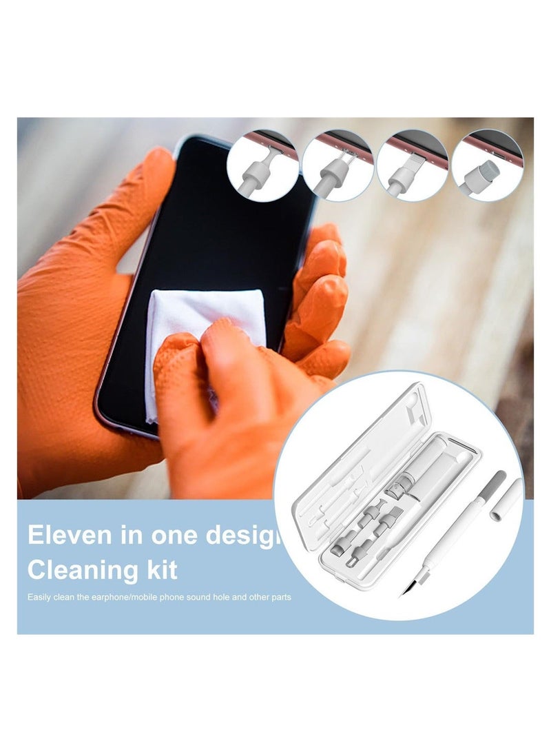 Laptop Keyboard Cleaner Kit 11 in 1 Electronics Cleaning Tool Effective Earphones Cleaning Tools Multi-Functional Cleaner Tools with Microfiber Cloth for Pc Tv Laptop Earbud Screen Keyboard - Image 2