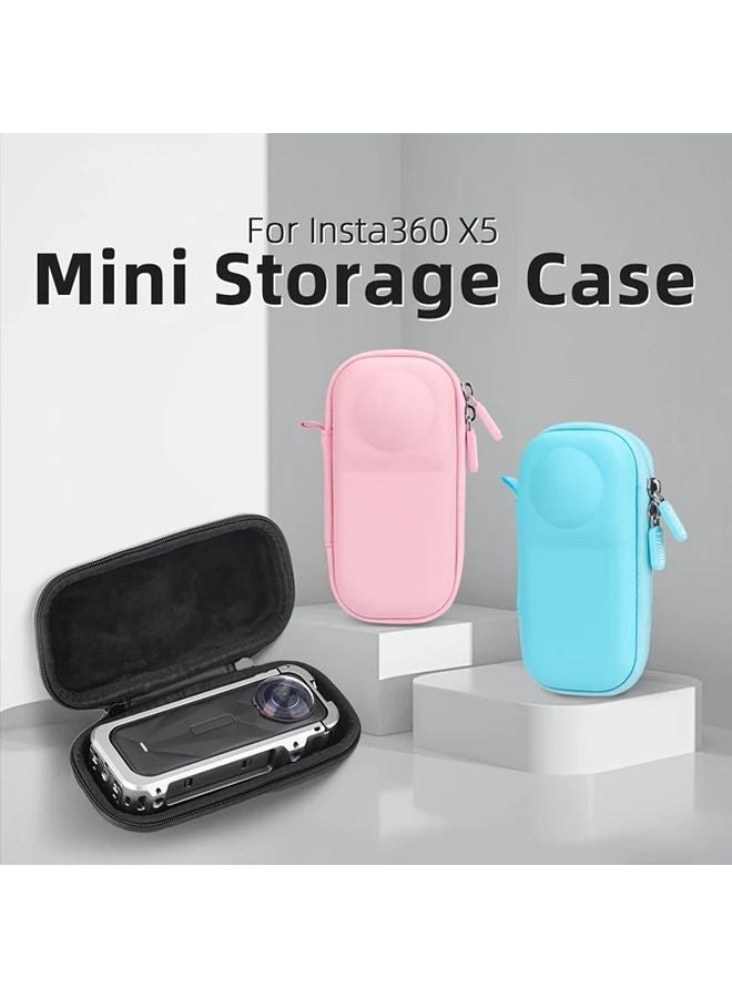 Insta 360 X5 X4 Mini غطاء صلب أزرق فاتح متين من مادة PU مقاوم للخدوش - Image 2