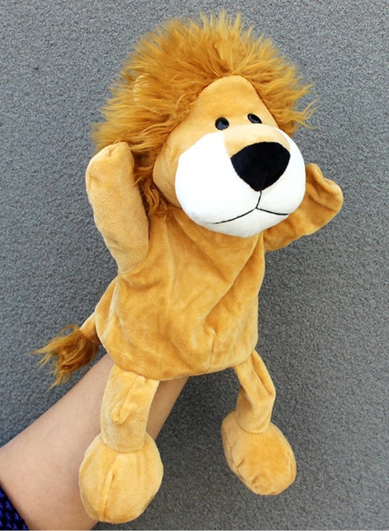 WAOKN Hand Puppets for Children,Animal Hand Puppets Toy for Children,Plush Cuddly Toy,Animal Hand Puppets for Children,Hand Puppets Toy Set for Storytelling,Teaching,Preschool,Birthday Gifts (Lion) - Image 3
