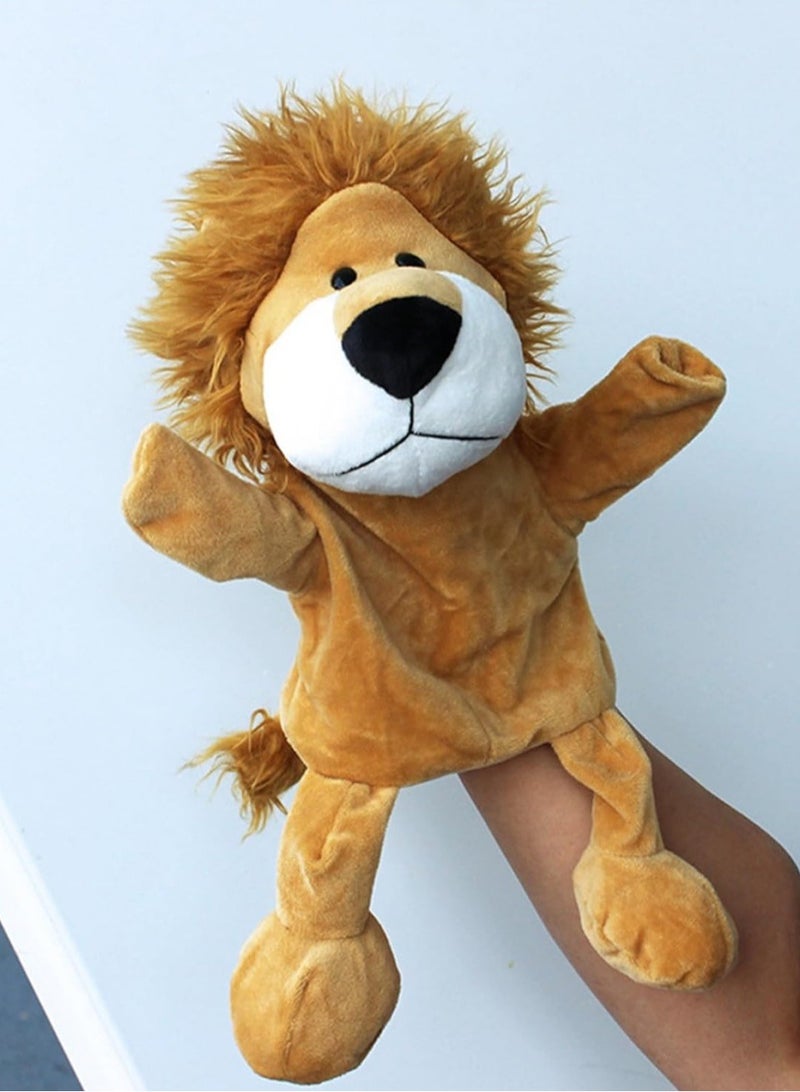 WAOKN Hand Puppets for Children,Animal Hand Puppets Toy for Children,Plush Cuddly Toy,Animal Hand Puppets for Children,Hand Puppets Toy Set for Storytelling,Teaching,Preschool,Birthday Gifts (Lion) - Image 4