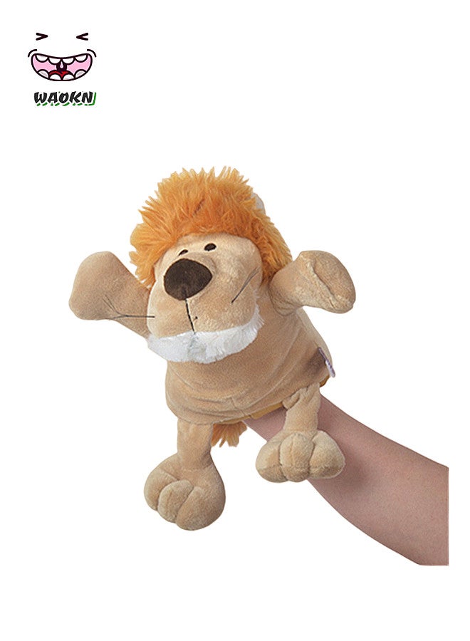 WAOKN Hand Puppets for Children,Animal Hand Puppets Toy for Children,Plush Cuddly Toy,Animal Hand Puppets for Children,Hand Puppets Toy Set for Storytelling,Teaching,Preschool,Birthday Gifts (Lion) - Image 2