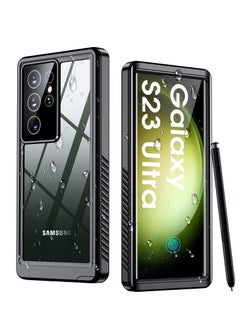 KASTWAVE KASTWAVE Ultimate Protection for Samsung Galaxy S23 Ultra, Built-in Lens Screen Protector, Full-Body Shockproof, Drop Proof, Dustproof, Underwater Use Case for Galaxy S23 Ultra 5G 6.8” (Black)  - Image 1
