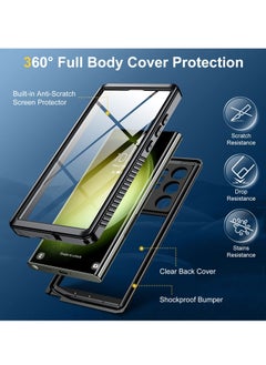 KASTWAVE KASTWAVE Ultimate Protection for Samsung Galaxy S23 Ultra, Built-in Lens Screen Protector, Full-Body Shockproof, Drop Proof, Dustproof, Underwater Use Case for Galaxy S23 Ultra 5G 6.8” (Black)  - Image 3