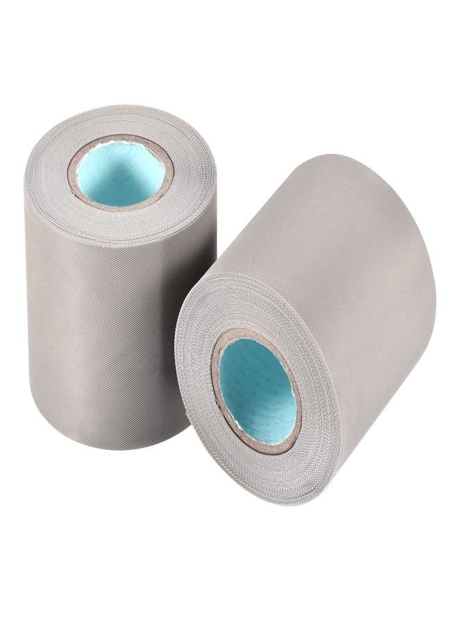 MECCANIXITY Pipe Wrap Tapes Non-Adhesive 6cmx13m Protective Waterproof Tube Protector for Air Conditioner HVAC Pipes, PVC Grey Pack of 2 - Image 1
