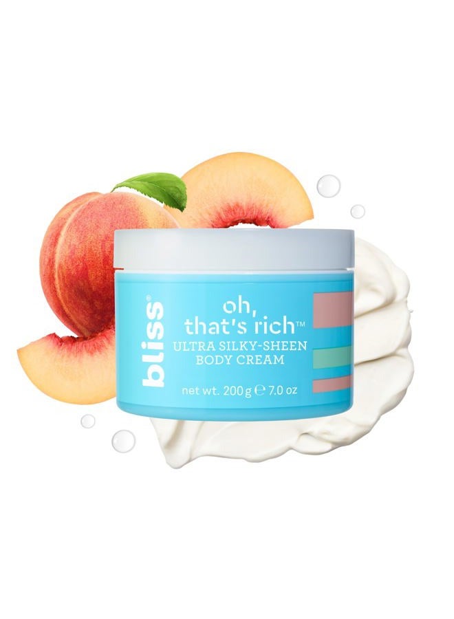 BLISS Oh, That's Rich Ultra Silky-Sheen Body Cream | Instantly Absorbs | Smooth & Soothe the Driest Skin | Paraben Free, Cruelty Free | 7.0 oz - Image 1