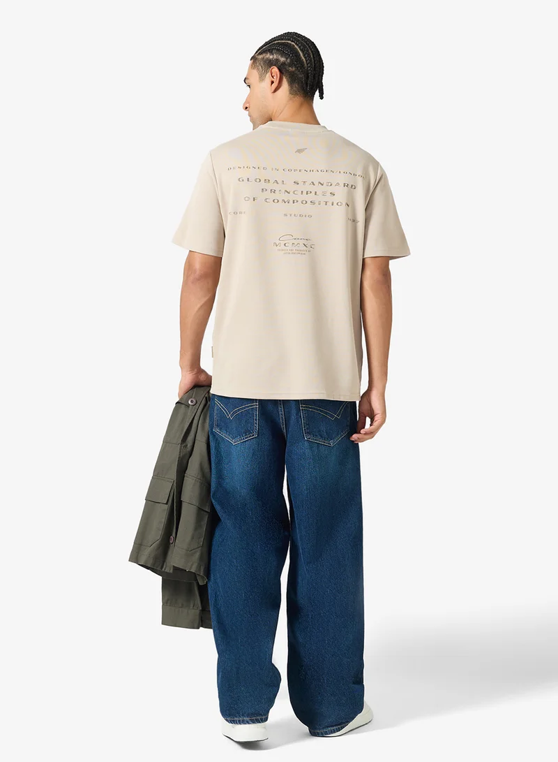 JACK & JONES  Printed Crew Neck T-Shirt for Men | Best Price UAE