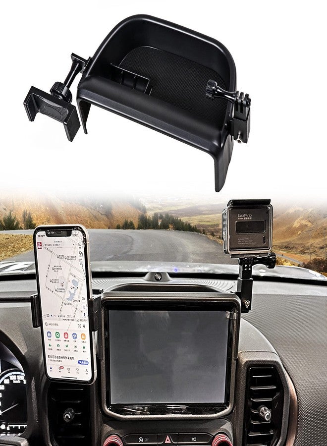 BESTAOO Dash Phone Holder Mount for Ford Bronco Sport 2021 2022 2023 2024 2025 Accessories, Dashboard Center Console Dash Storage Tray Cell Phone Holder and Camera Mount - Image 1