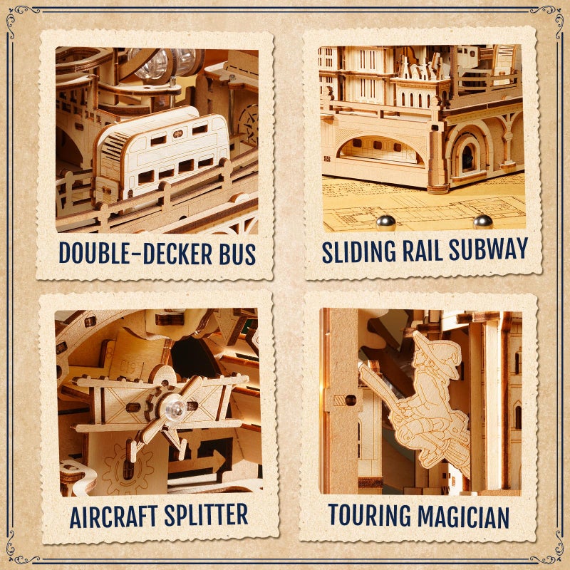 ROKR 3D Wooden Puzzles for Adults,Marble Travel London,431Piece 3D Puzzles,Marble Run Gift for Adults - Image 4