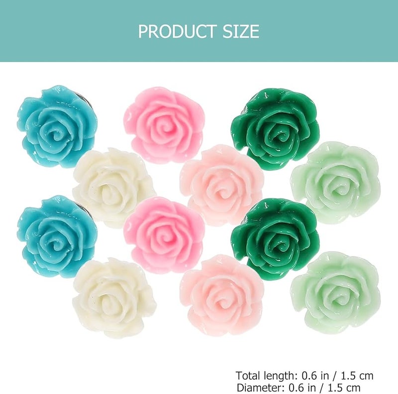 30 Pcs Flower Shaped Push Pins Thumbtacks for Cork Board Photo Wall Office Craft Supplies - Image 5