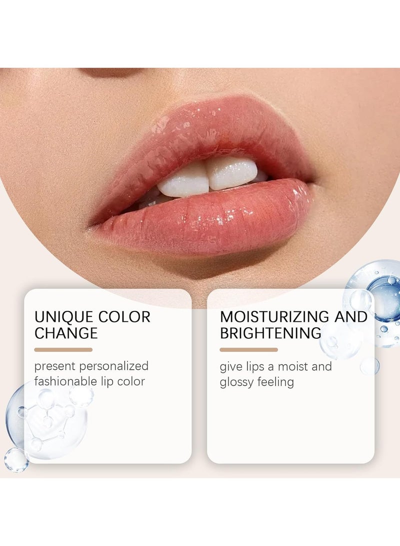 ATRJSZ Transferproof,Color Changing Lipstick,Gold Crystal Ph Lipstick Color Changing,Long Lasting 24 Hours Moisturizing Glossy Shine Lip Gloss for Women (2pcs) - Image 3