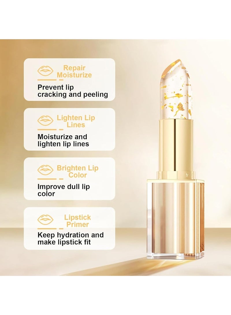 ATRJSZ Transferproof,Color Changing Lipstick,Gold Crystal Ph Lipstick Color Changing,Long Lasting 24 Hours Moisturizing Glossy Shine Lip Gloss for Women (2pcs) - Image 4