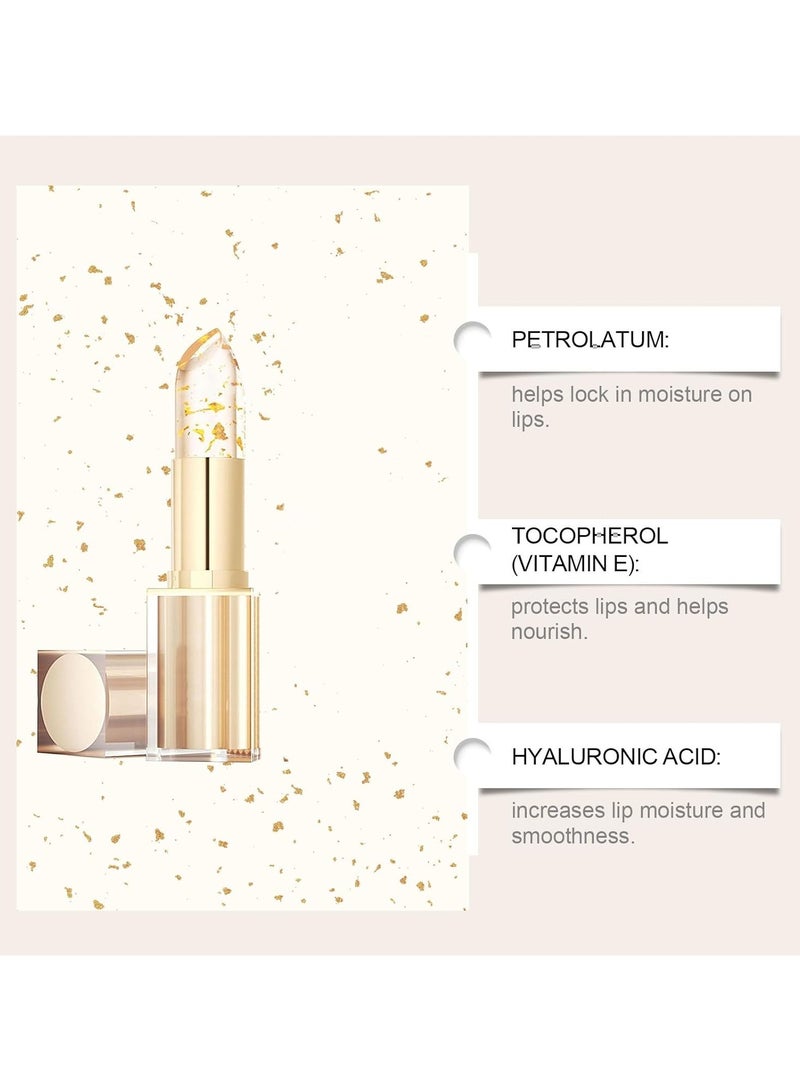 ATRJSZ Transferproof,Color Changing Lipstick,Gold Crystal Ph Lipstick Color Changing,Long Lasting 24 Hours Moisturizing Glossy Shine Lip Gloss for Women (2pcs) - Image 5