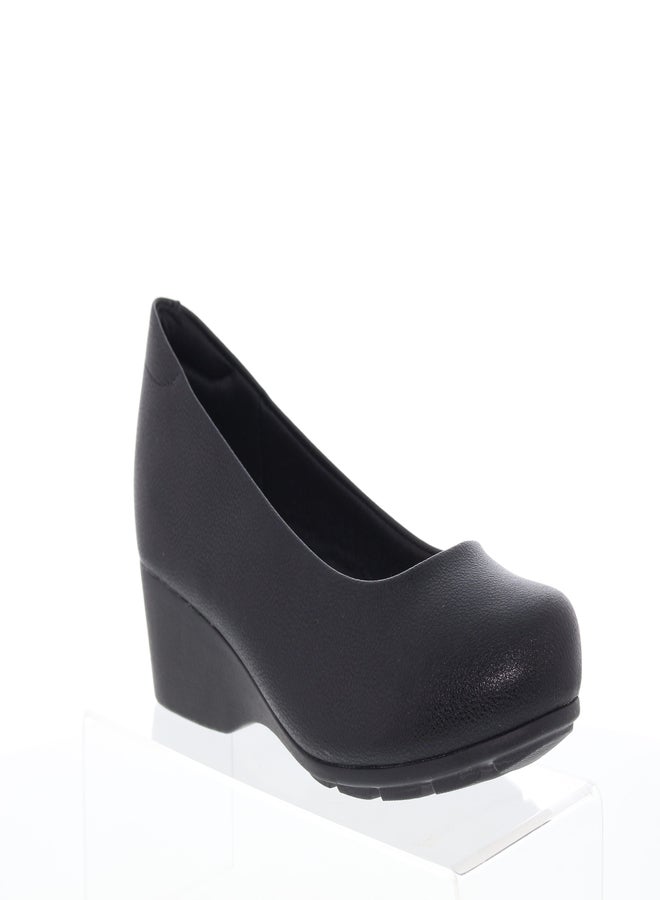 MODARE Solid Pointed Toe Wedge Heel Shoes - Image 3