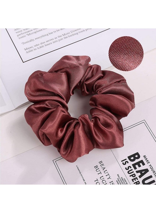FAMEZA 6 Pcs Satin Hair Scrunchies Soft Elastic Hair Ties Set for Women Teenage Girls Ponytail Holders - Image 3