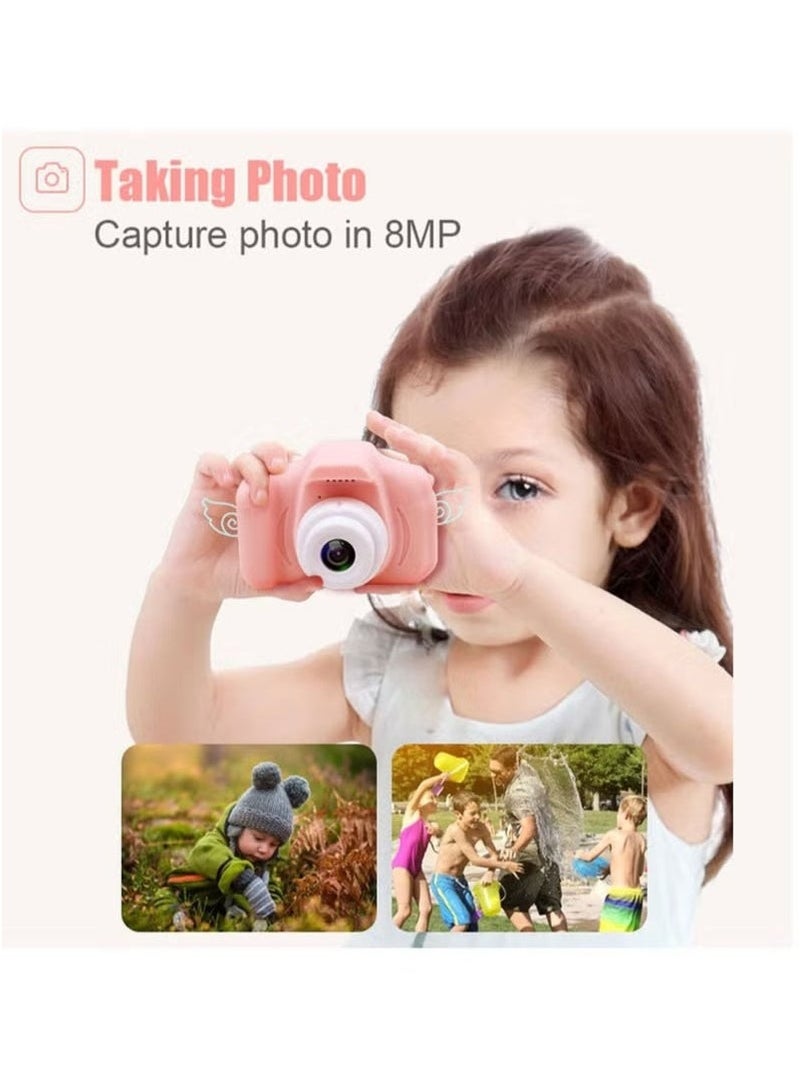 Mini Children LCD 2-Inch HD Digital Camera Video Photo Recorder Kids Toy Gift Pink  - Image 2