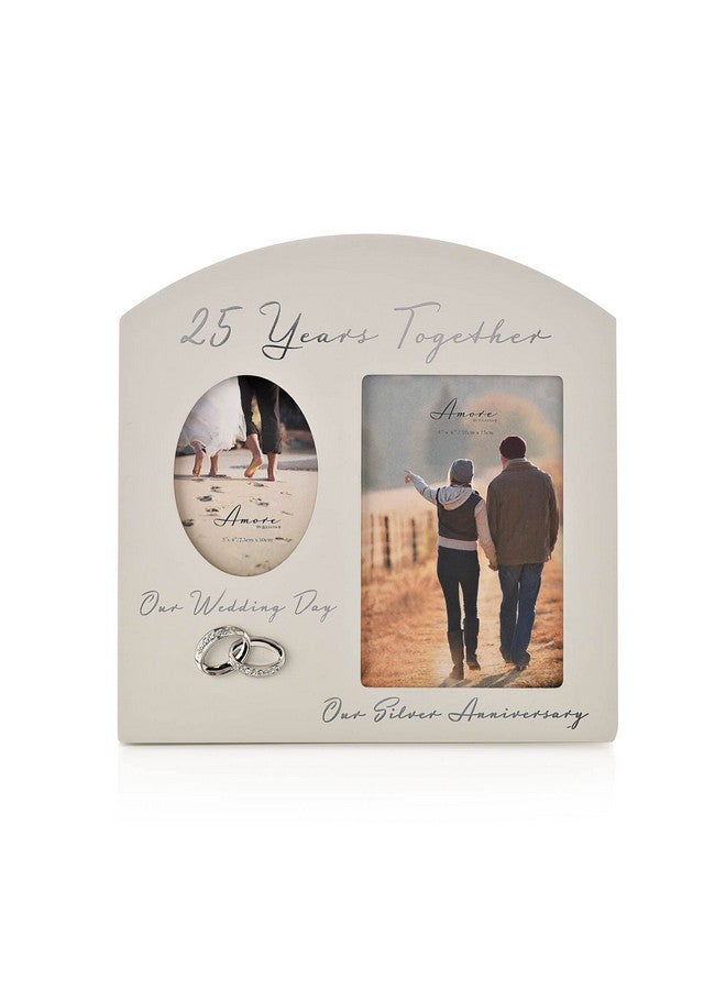 Oaktree Gifts Arched Double Frame 25 years together - 25TH Anniversary - Image 1