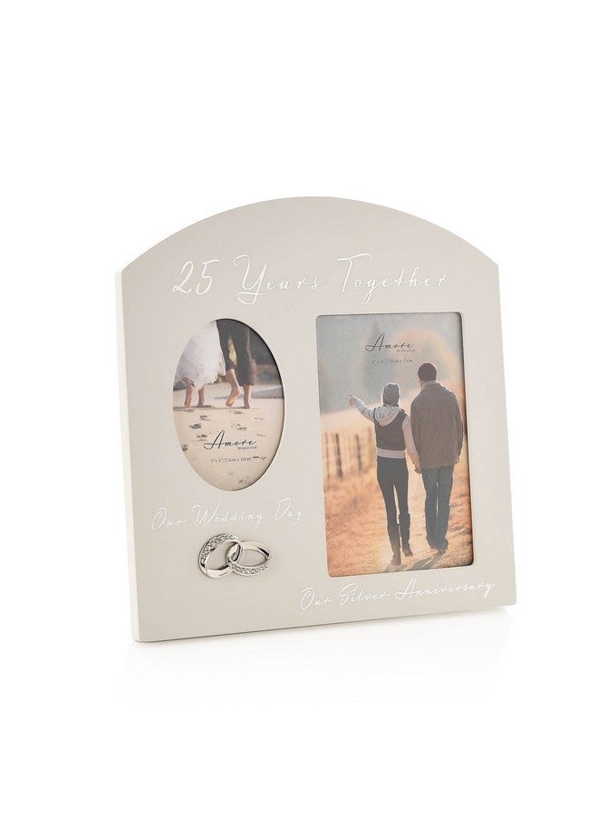 Oaktree Gifts Arched Double Frame 25 years together - 25TH Anniversary - Image 2
