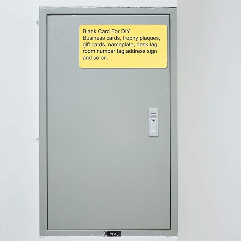 بطاقات العمل المعدنية 80x40 مم لوح ألومنيوم بلون ذهبي نقش بالليزر افعلها بنفسك 50 قطعة - Image 3