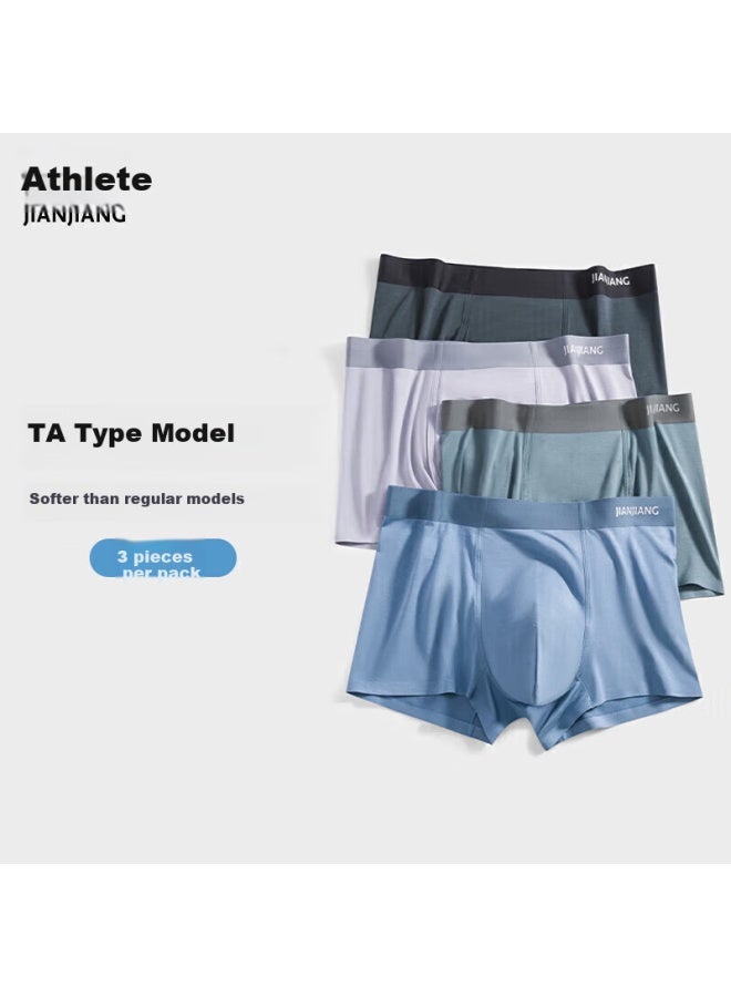 Athlete Jianjian A-class Modal Men's Underwear, Boxer Briefs, 7a Long-lasting Antibacterial Seamless Boxer Shorts, 3-pack - Image 2