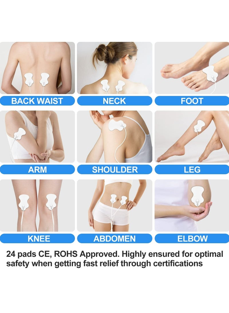 CMGTYYD TENS Unit Replacement Pads, 24Pcs Compatible with Omron, Long Life Pads - Image 2