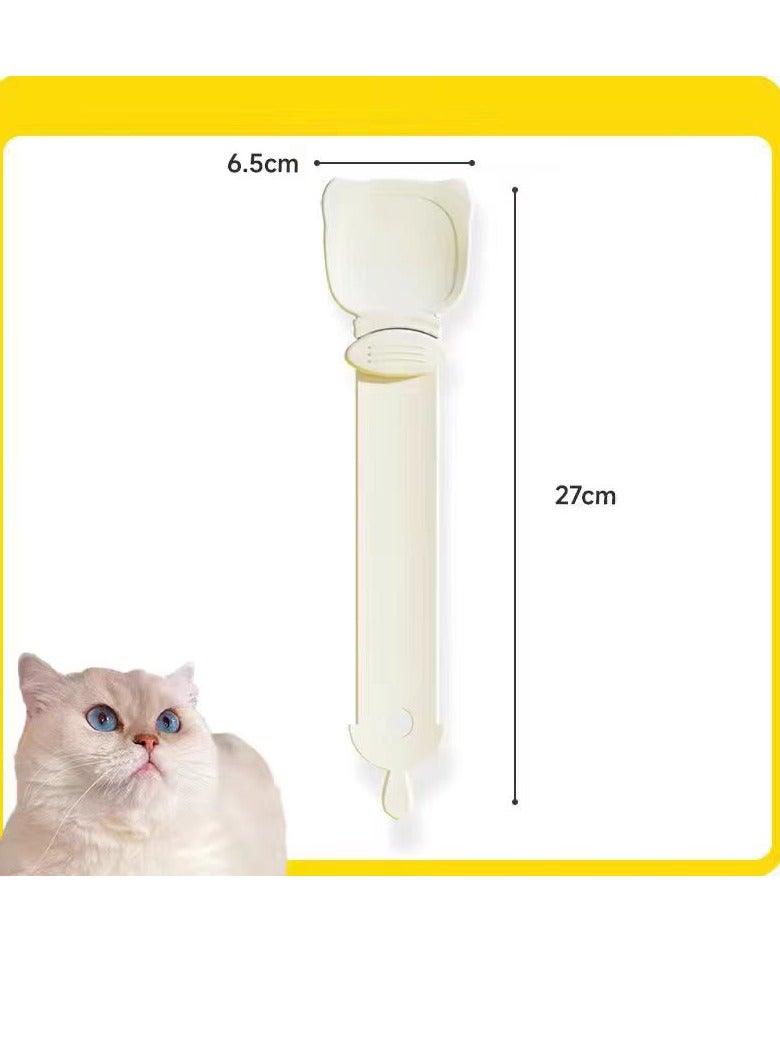 1 piece cat bar feeder, cat food storage, cat bar squeezing spoon, cat ear shaped cat bar squeezing spoon 2-in-1 cat food scoopable multifunctional pet spoon cat feeder - Image 4