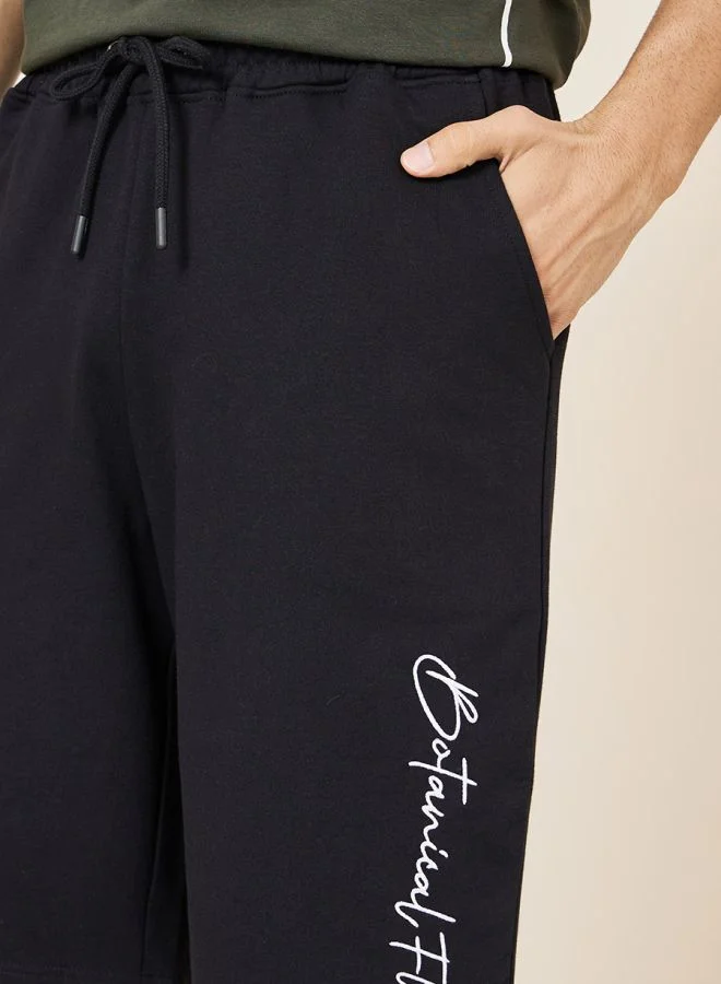 Styli Slogan Print Oversized Shorts