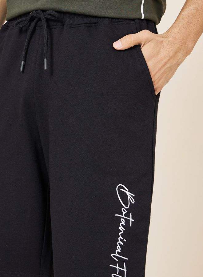 Styli Slogan Print Oversized Shorts - Image 3