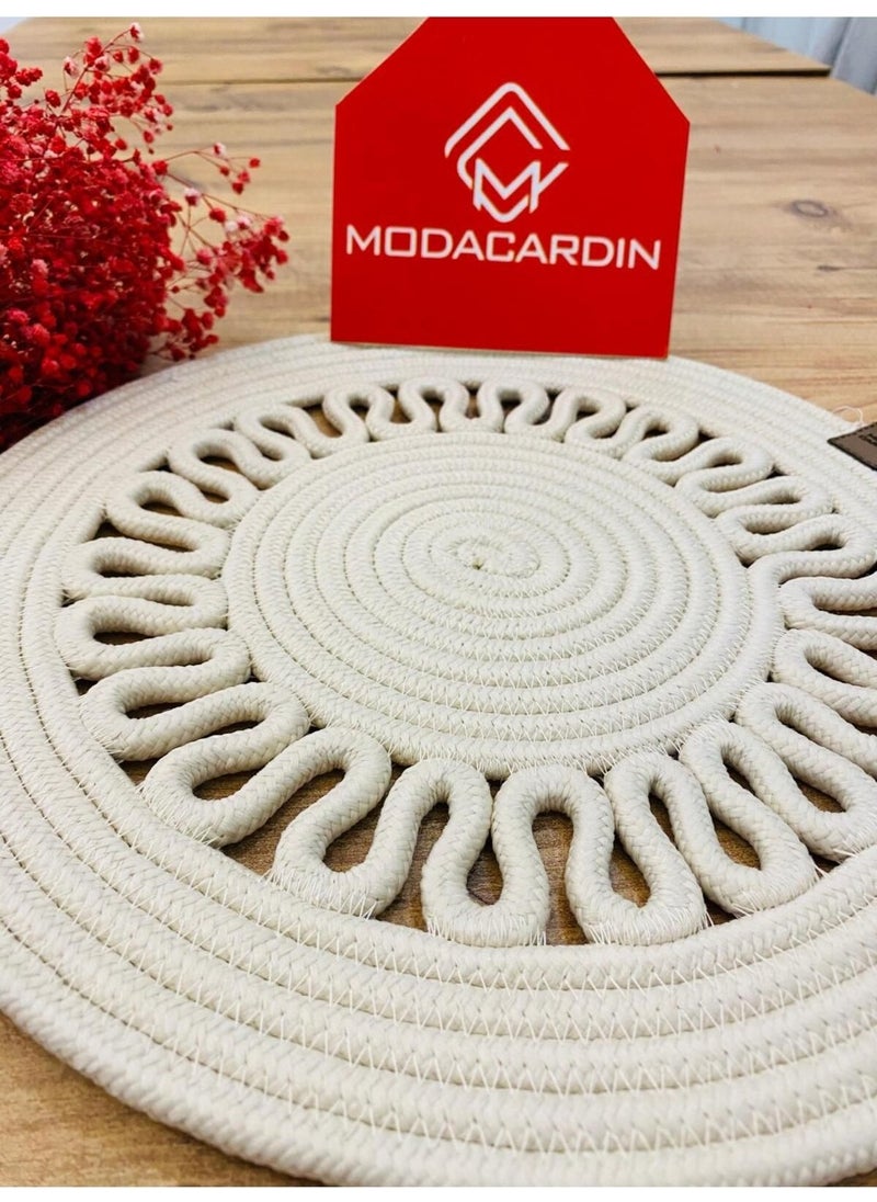 BDZ Deri BDZ Leather Jute Wicker American Service Mat  - Image 3
