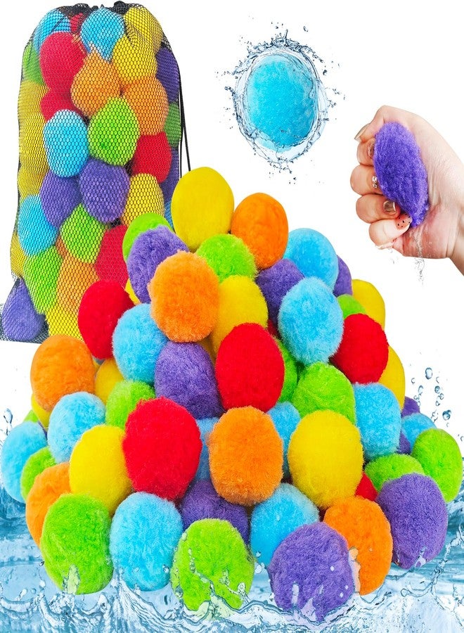 Zddaoole 120 Pcs Reusable Water Balls,Soft Soaker Splash Balloons for Outdoor Water Games,Pool and Beach Activities,Reusable Water Toys for Summer Fun and Party Favors - Image 1