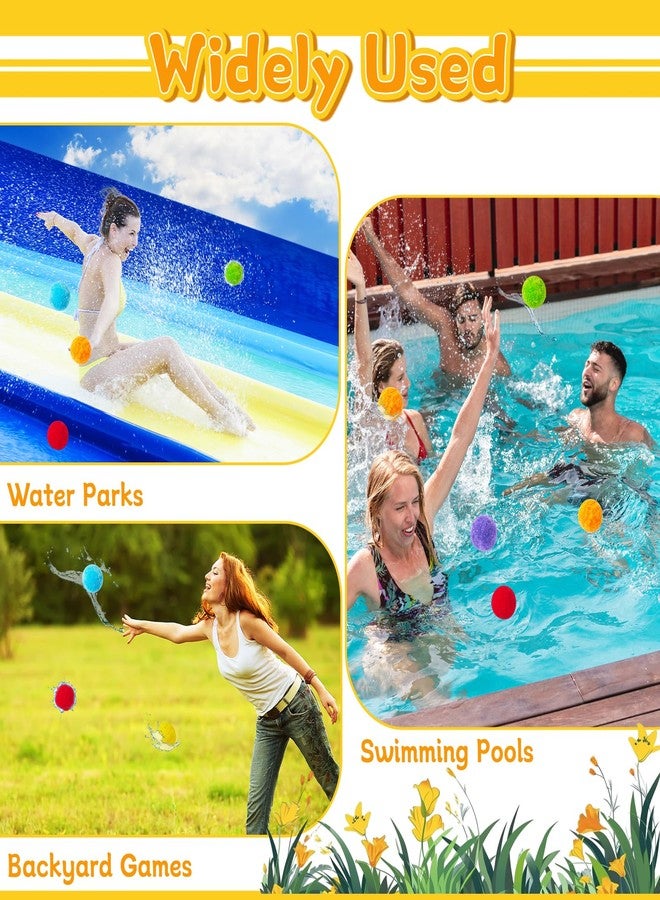 Zddaoole 120 Pcs Reusable Water Balls,Soft Soaker Splash Balloons for Outdoor Water Games,Pool and Beach Activities,Reusable Water Toys for Summer Fun and Party Favors - Image 5