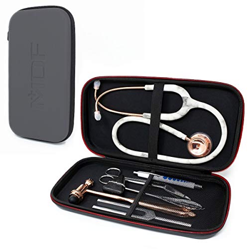 MDF Instruments, Hard Travel Carrying Case with Mesh Pocket, Medium Size, Fits MD One & Acoustica Stethoscopes, Reflex Hammers, Sphygmomanometers, Penlights, Doctor & Nurse Accessories (MDFSCM12) - Image 1