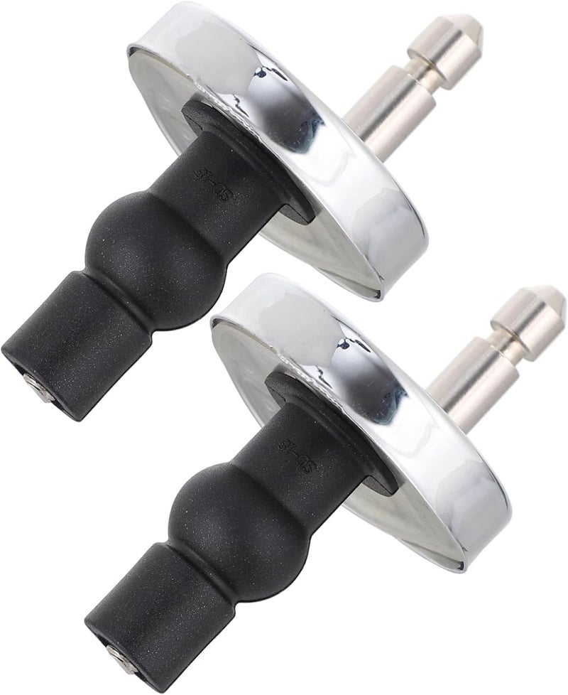 Lystin Upgraded 2 Full set Toilet Seat Hinge Fixings Top Fix Nuts Screws Quick Release Hinges Fittings Rubber Back To Wall For Toilet Seat Hinges Replacement - Image 1