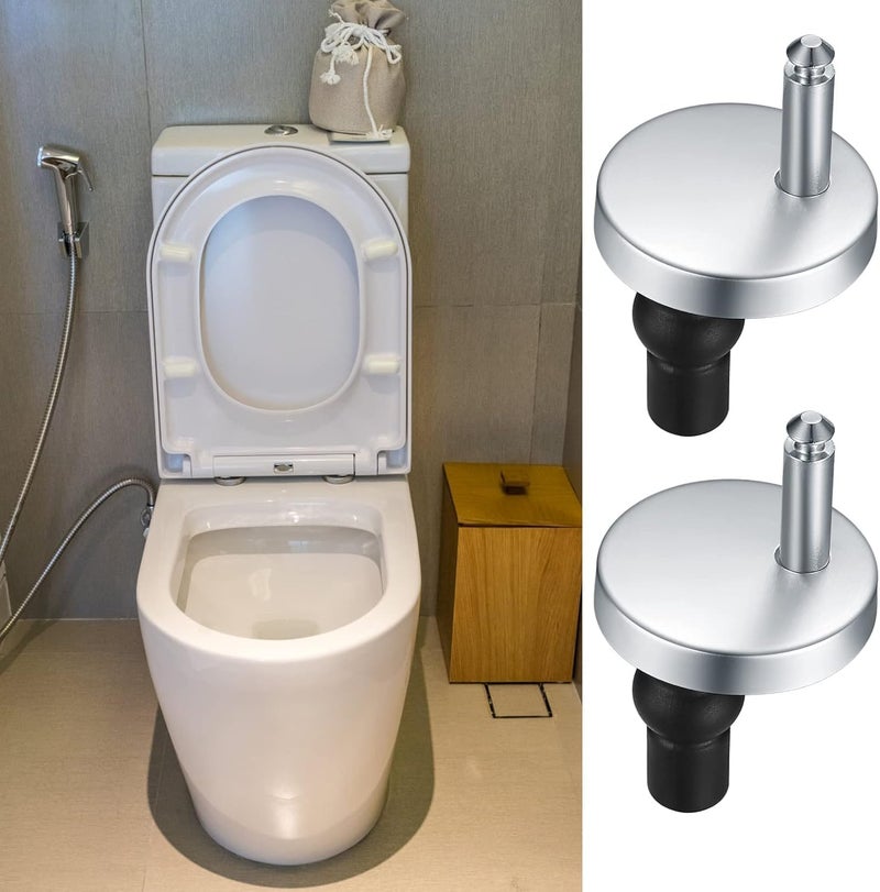 Lystin Upgraded 2 Full set Toilet Seat Hinge Fixings Top Fix Nuts Screws Quick Release Hinges Fittings Rubber Back To Wall For Toilet Seat Hinges Replacement - Image 4