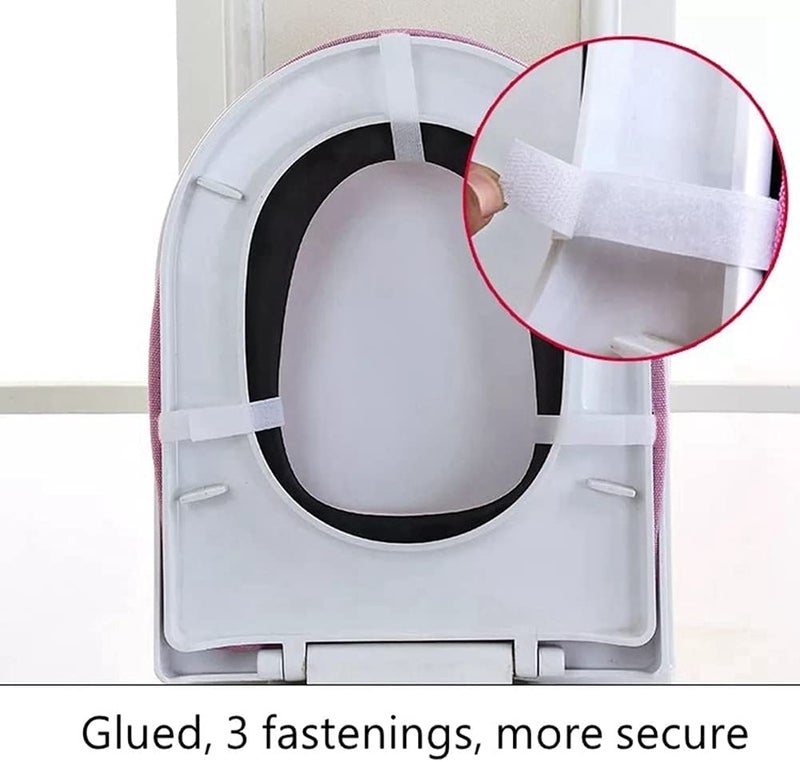 Greemito Toilet Seat Cover Pads - Washable Toilet Seat Cushion - Toilet Lid Soft & Comfy Flannel - Winter Warm Toilet Seat Cover (Multi-Design) - Image 4