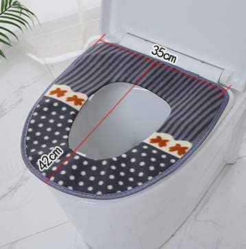 Greemito Toilet Seat Cover Pads - Washable Toilet Seat Cushion - Toilet Lid Soft & Comfy Flannel - Winter Warm Toilet Seat Cover (Multi-Design) - Image 5