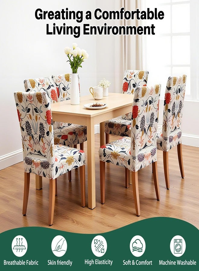 Dioxide Dining Chair Slipcovers, Removable Washable Dining Chair Covers Set of 6, High Back Chair Covers - Universal Fit Chair Slipcovers for Kitchen, Hotel, Office or Wedding Ceremony - Image 3
