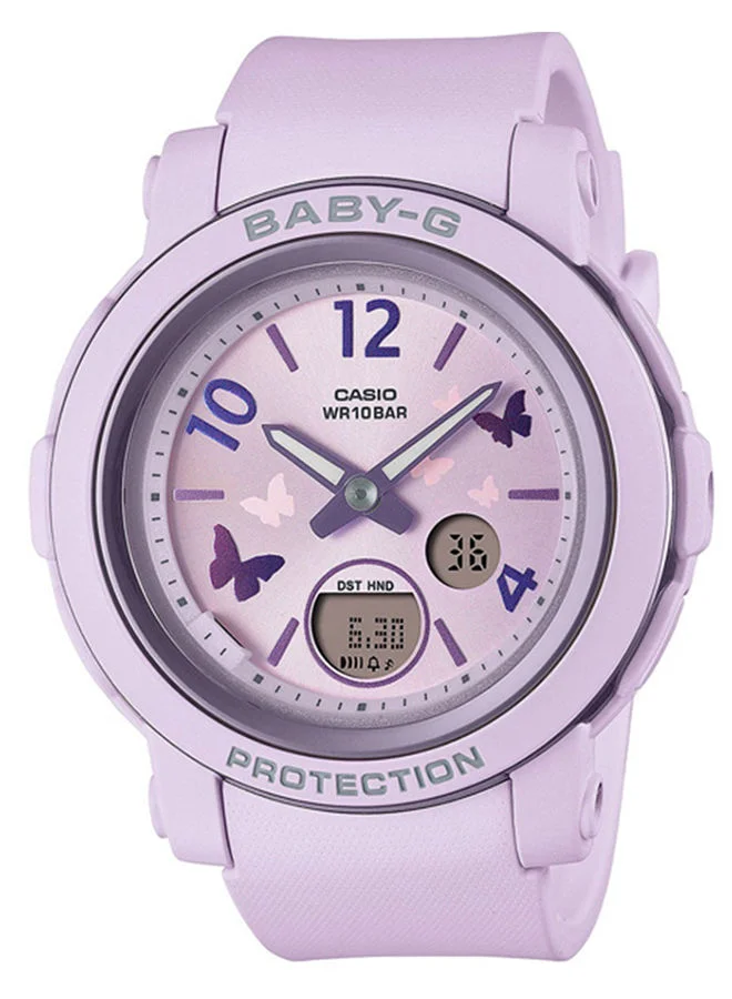 G-SHOCK Resin Strap Round Shape Analog & Digital Wrist Watch BGA-290BD-6ADR - 42mm - Purple