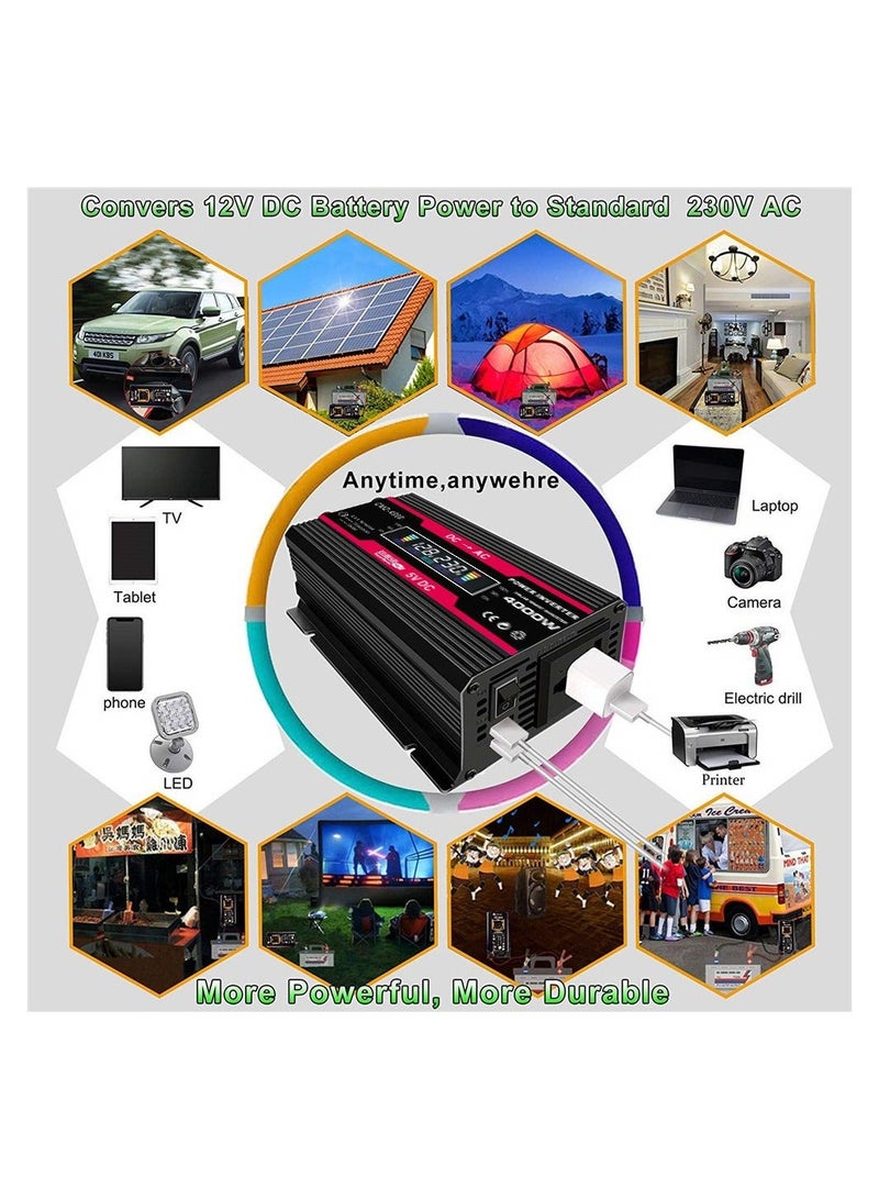 Loquat 4000W sine wave inverter, 12V to 110V/220V, for automotive/outdoor station wagon fans - Image 5