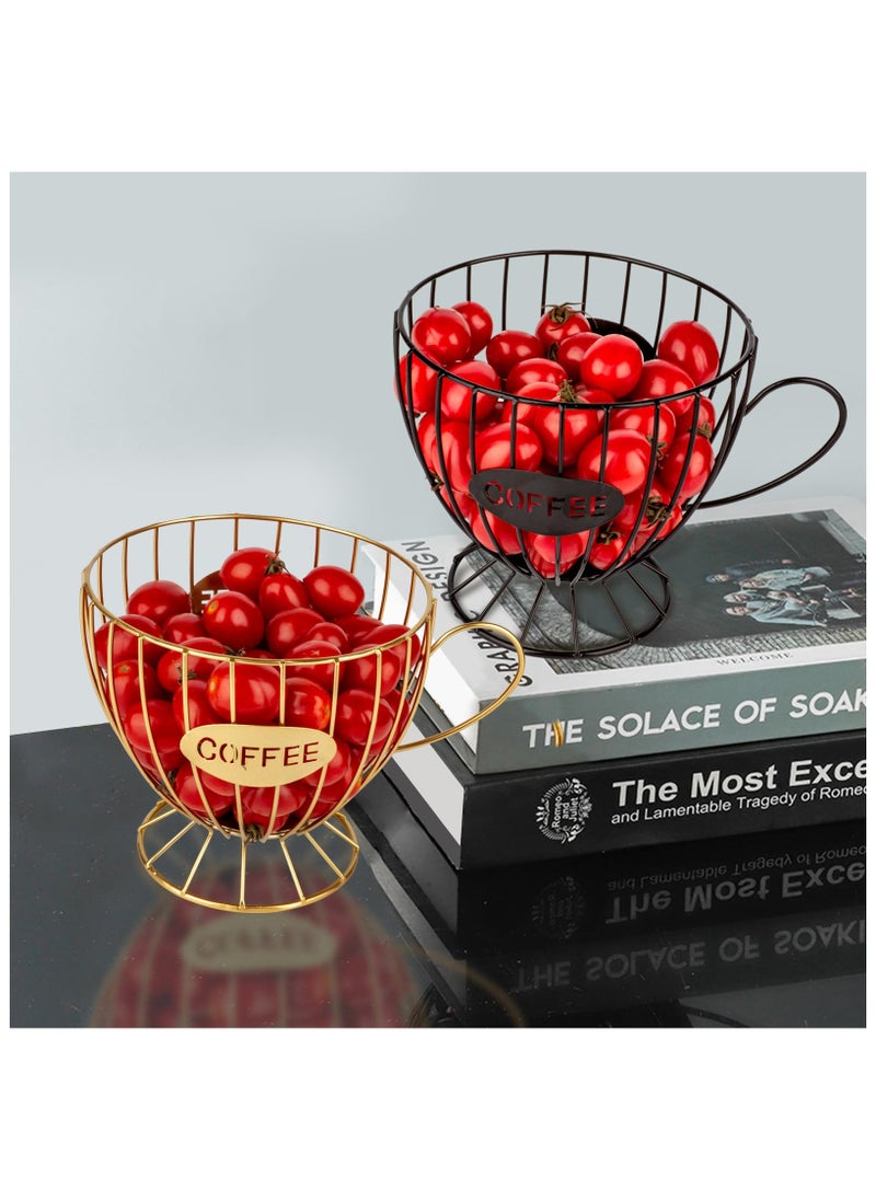 LKTOCAFT Metal Coffee Pod Organizer Holder, Capsule Storage Basket, Espresso Cup Shape, Durable Iron Art for Kitchen Countertop Decor, Home Office,  - Image 4