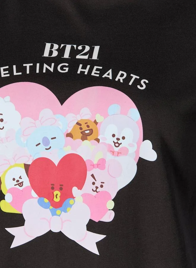 SP Characters T-shirt with BT21 Print