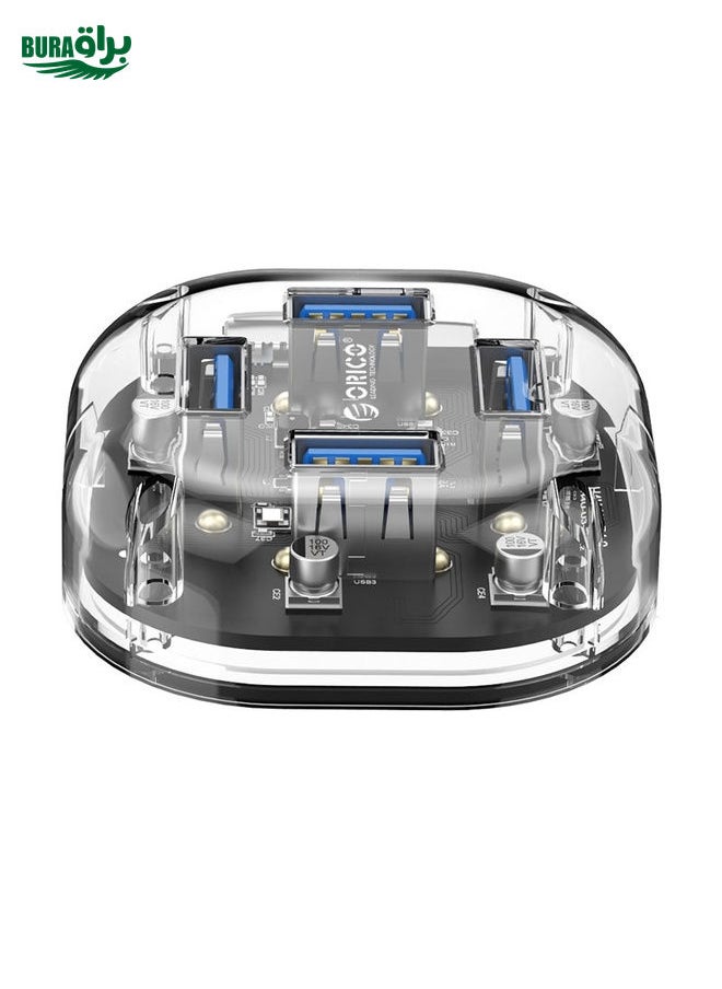 براق - ORICO H4U-U3 4-PORT PRASPARENT HUB - Image 1