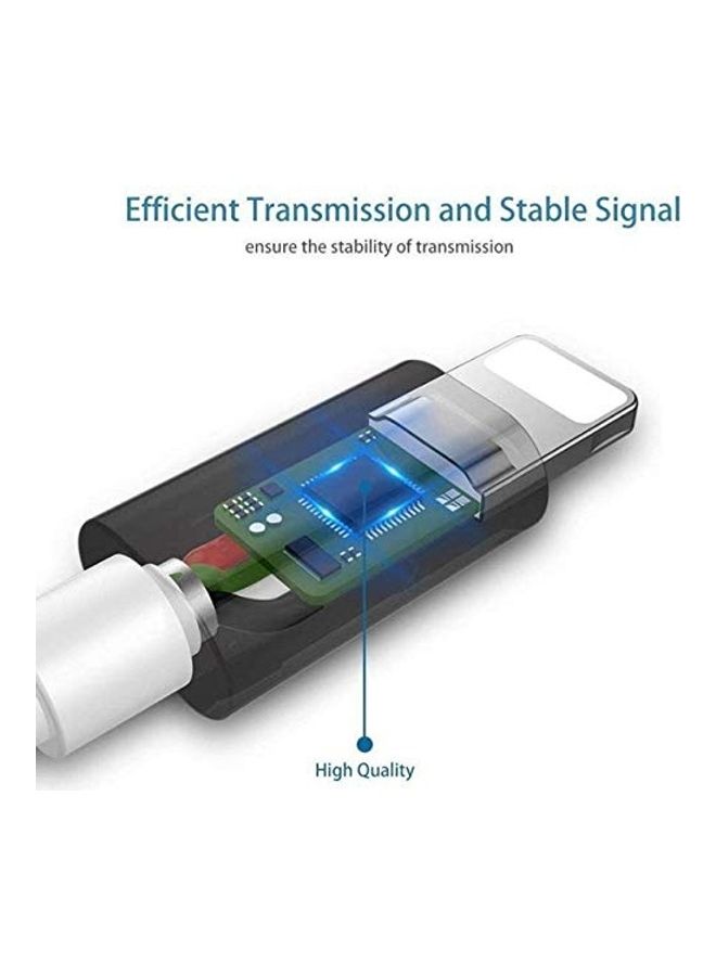 ديسوف أيكون طقم محول من منفذ Lightning إلى مقبس سماعة رأس مقاس 3.5 مم مكون من قطعتين أبيض - Image 5