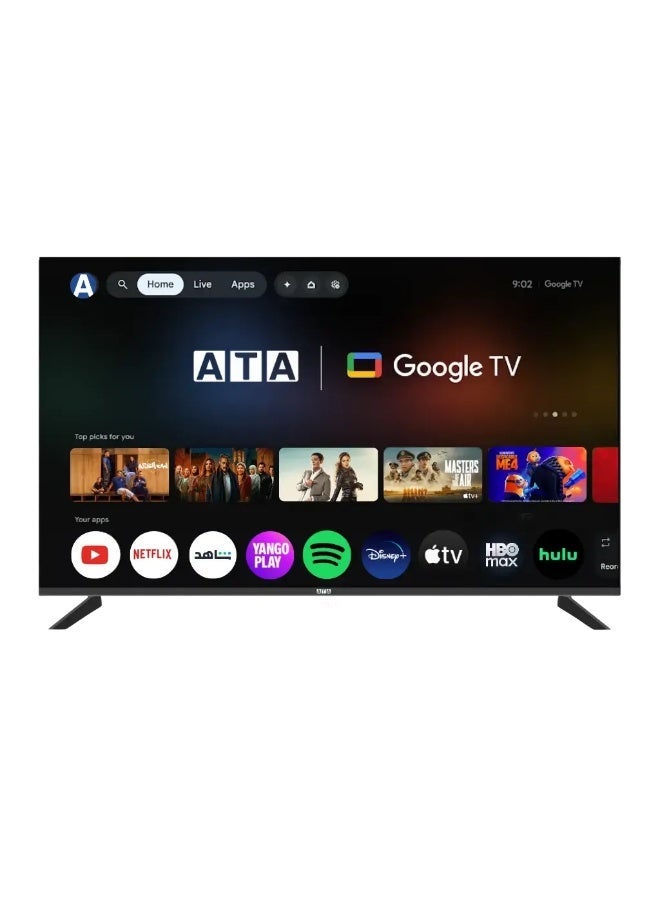 اي تي اي شاشة تلفزيون عطا 65 بوصة سمارت 4K ديجيتال بنظام جوجل تي في - ATA65UOG - Image 1