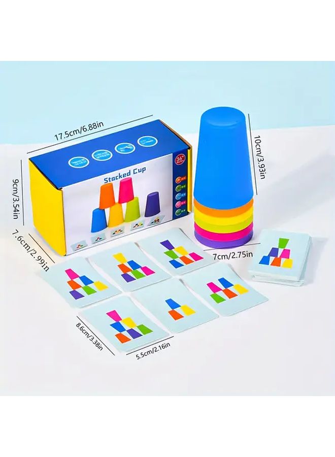 لعبة ألغاز تدريب إدراكي لفرز الأكواب الملونة ذات اللاعب الواحد - Image 3