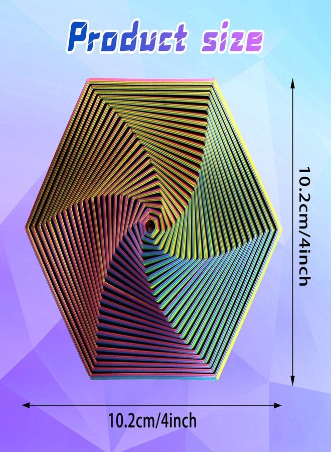 rytopt Fractal Fidget Hexagon Kinetic Desk Spinning, Cube Fidget, Used for Anxiety Disorder ADHD, Perfect for Stress Anxiety 3D Printed Fidget - Image 2