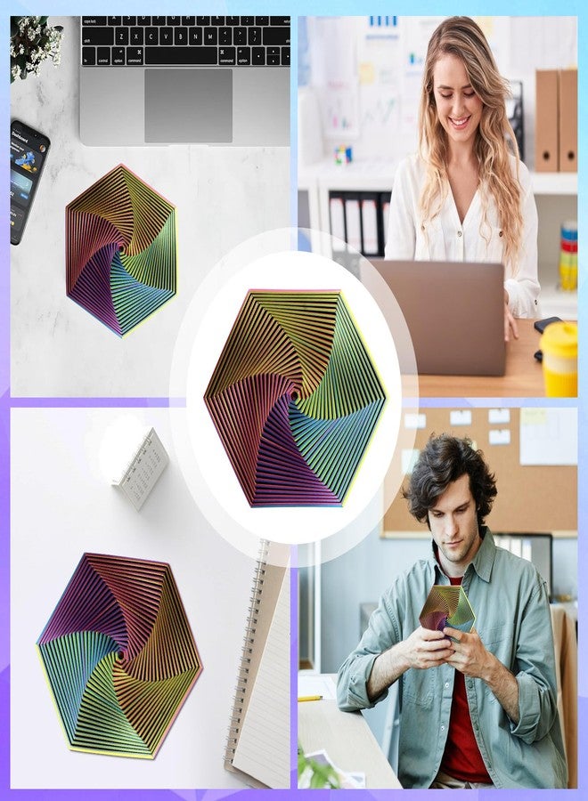 rytopt Fractal Fidget Hexagon Kinetic Desk Spinning, Cube Fidget, Used for Anxiety Disorder ADHD, Perfect for Stress Anxiety 3D Printed Fidget - Image 4